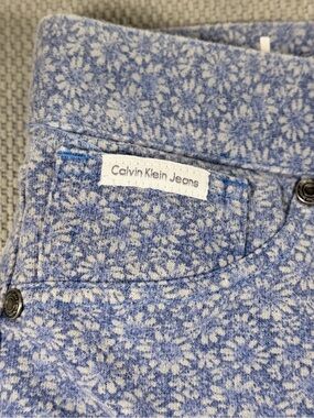 Girls Calvin Klein Jeans size 12 Light Blue Floral Print Skinny Jeans